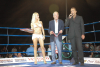 Roma, 2 luglio 2008. Insieme a Benedetto Montella e alla ring girl Barbara. Foto Bruno, Boxenet